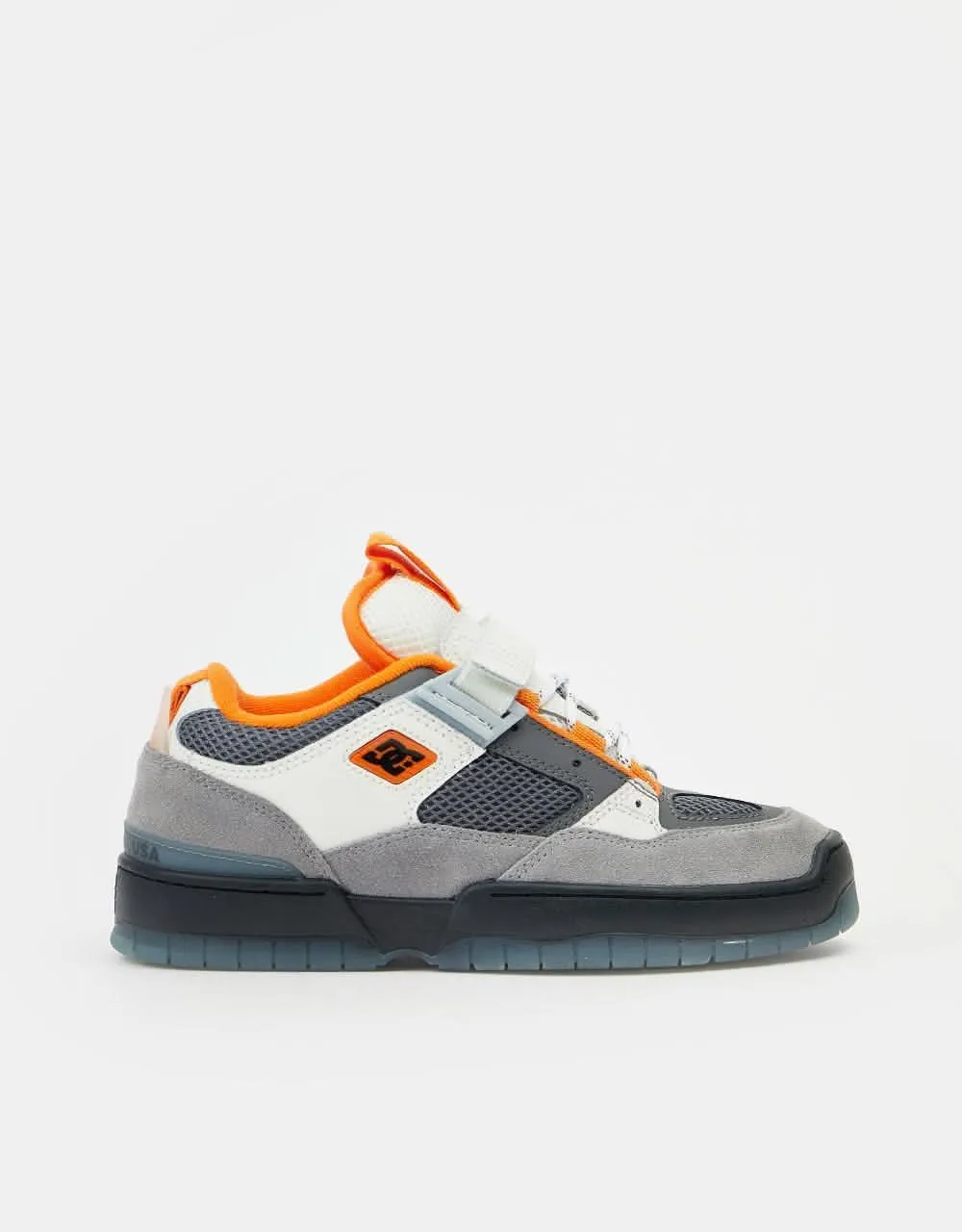 DC JS 1 Skate Shoes - Grey/Black/Orange