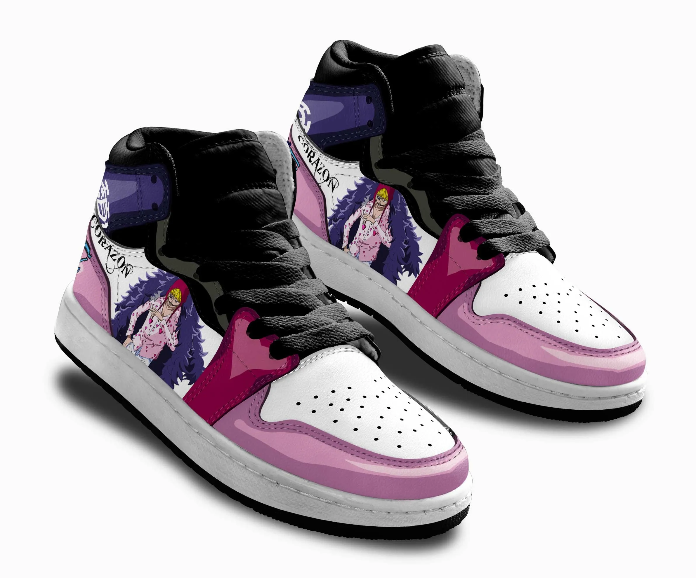 Donquixote Rosinante Kids Sneakers Custom OP Anime Shoes For Kids