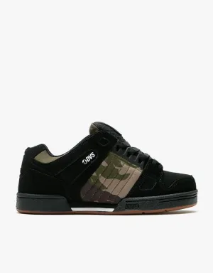 DVS Celsius Skate Shoes - Black/Camo/Charcoal Nubuck