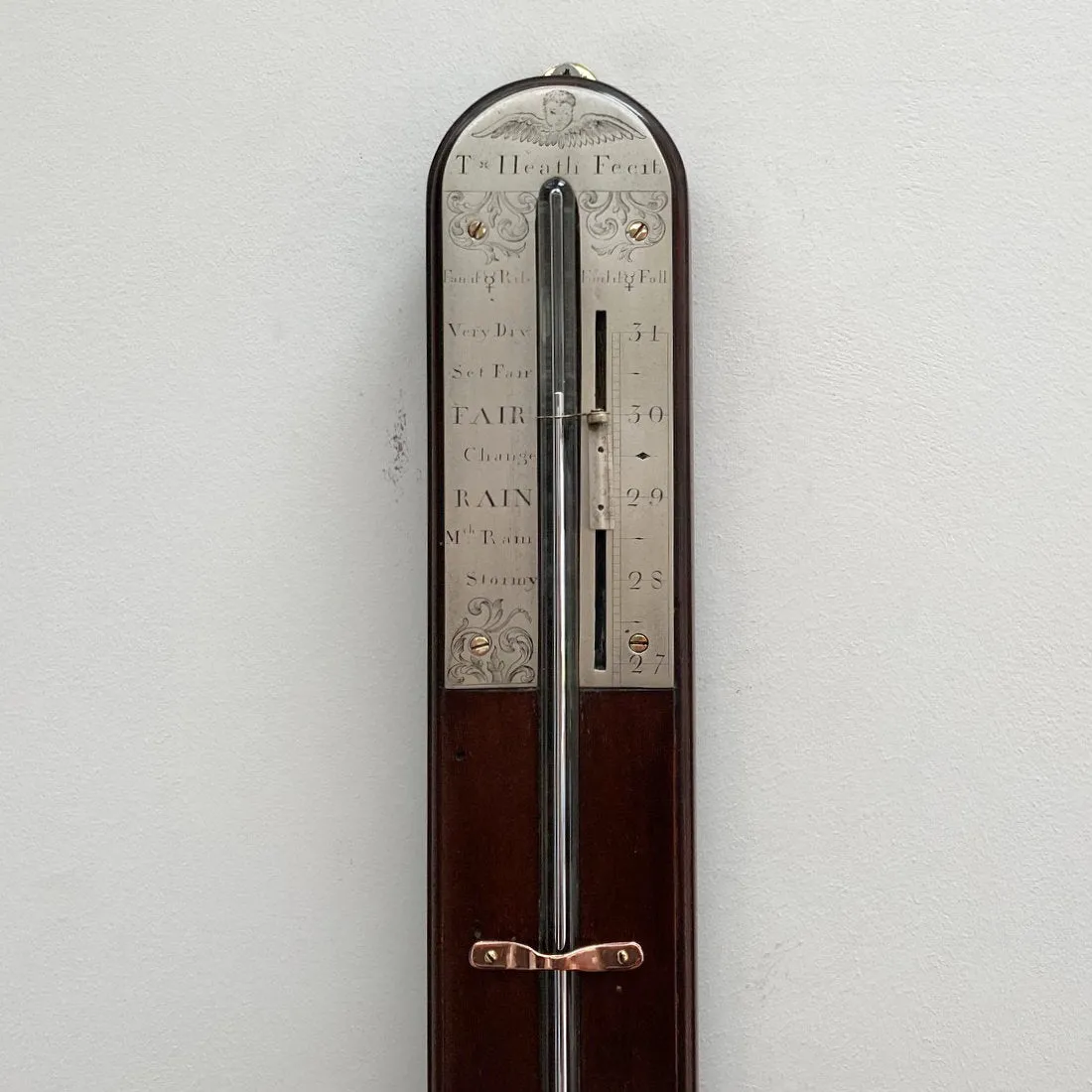 Early Eighteenth Century Stick Barometer by Thomas Heath of London