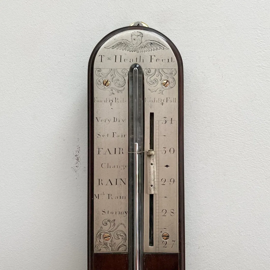 Early Eighteenth Century Stick Barometer by Thomas Heath of London