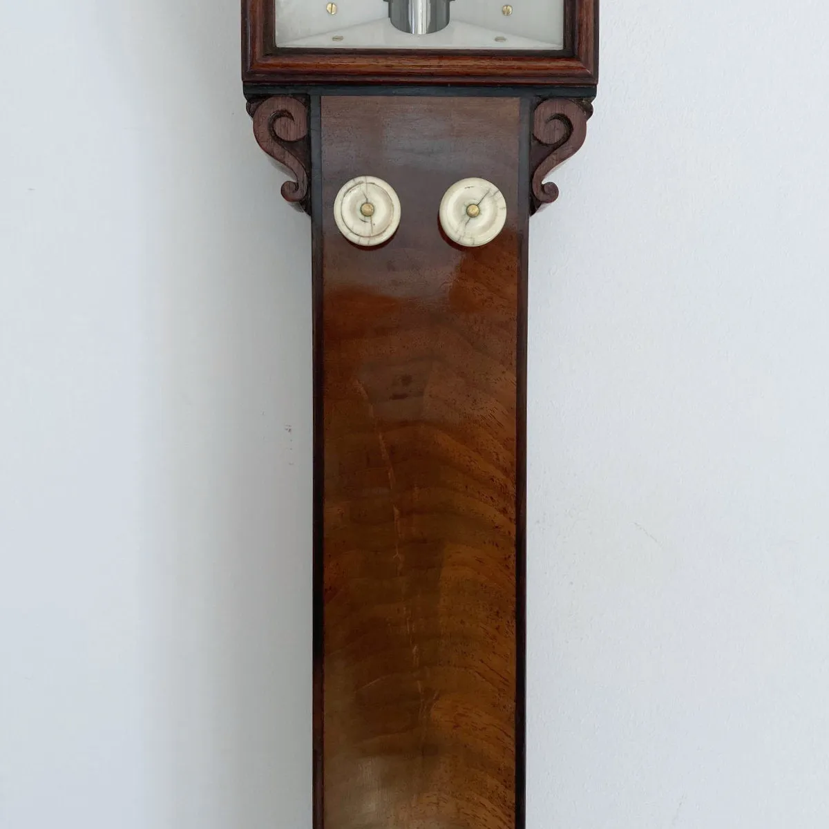 Early Victorian Mahogany Stick Barometer by Patrick Adie of London