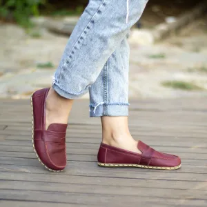 Earthing Barefoot Shoes Crazy Burgundy Women's