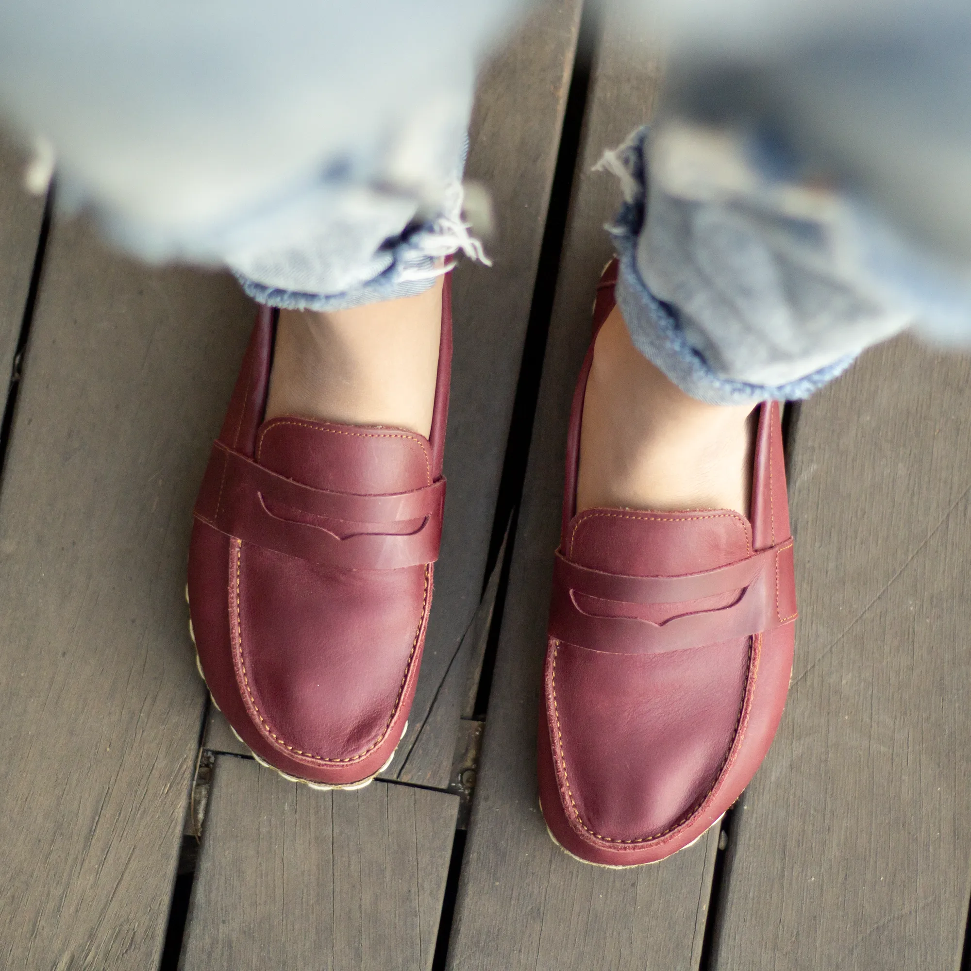 Earthing Barefoot Shoes Crazy Burgundy Women's