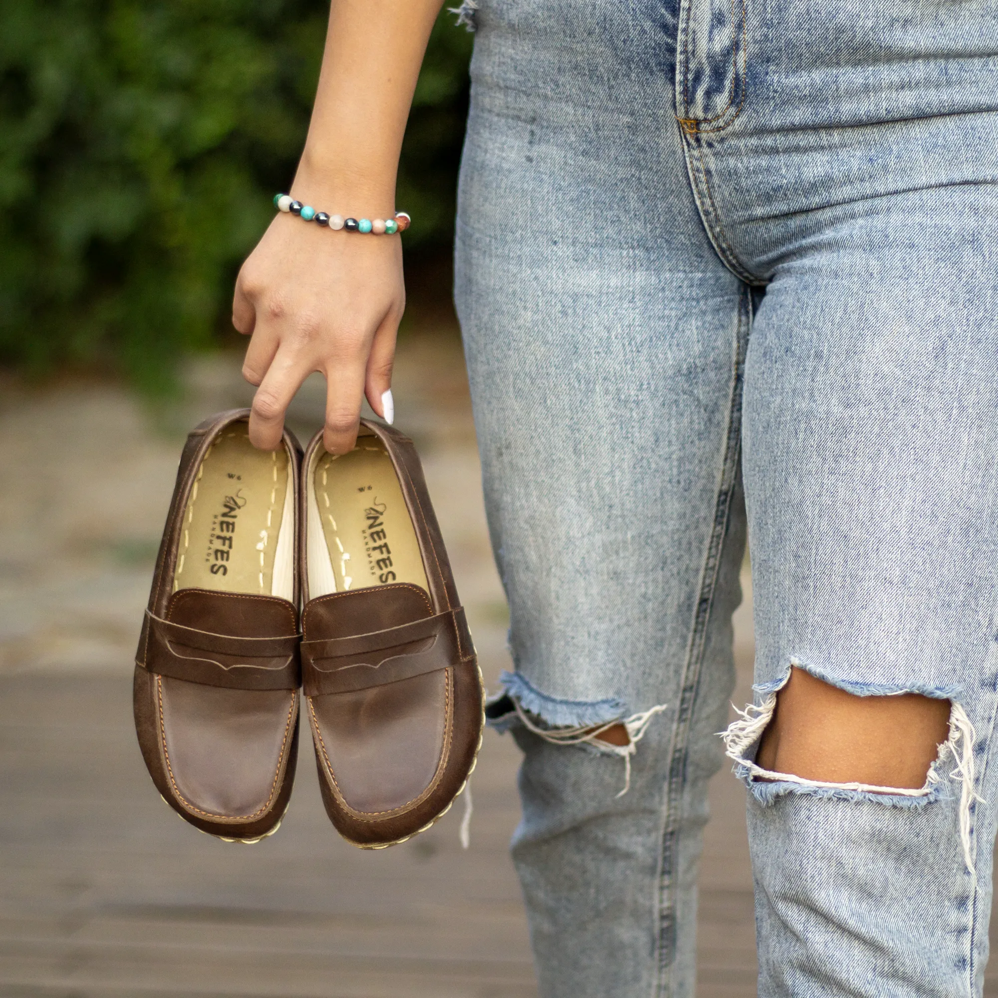 Earthing Barefoot Shoes Crazy Classic Brown Women's