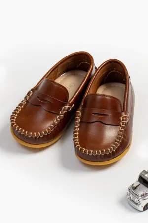 Elephantito Alex Drivers Boys Shoes - Natural