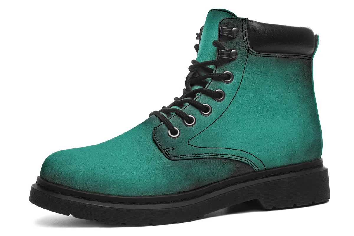 Enchanted Emerald Classic Boots - High Quality Micro-Suede Weatherproof Vegan Shoes with Stitched on Soles