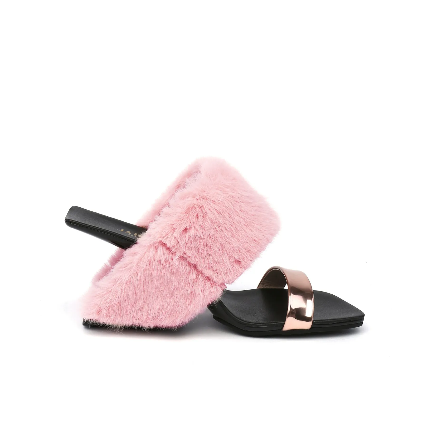 Fluffy Faux Fur Wedge Mules