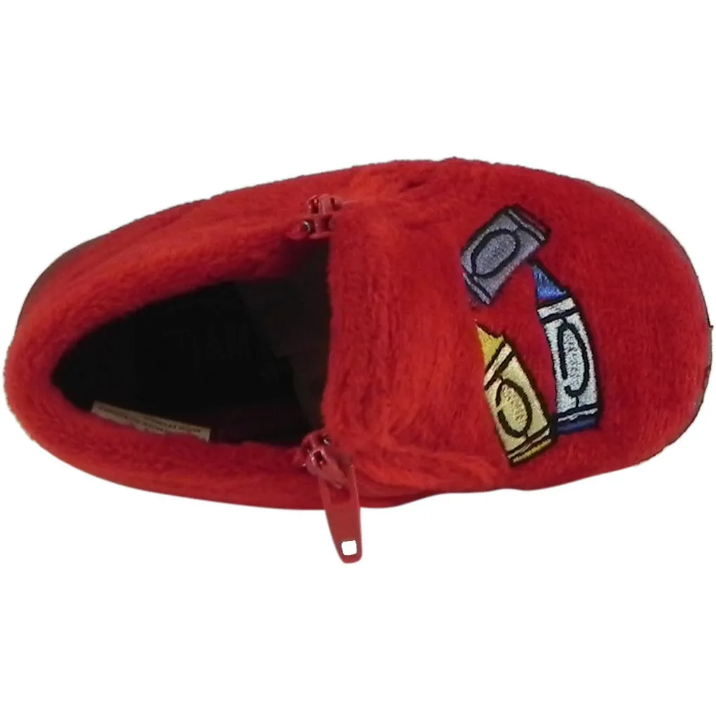 Foamtreads Boy's & Girl's Sparky Red Zipper Slipper Boot