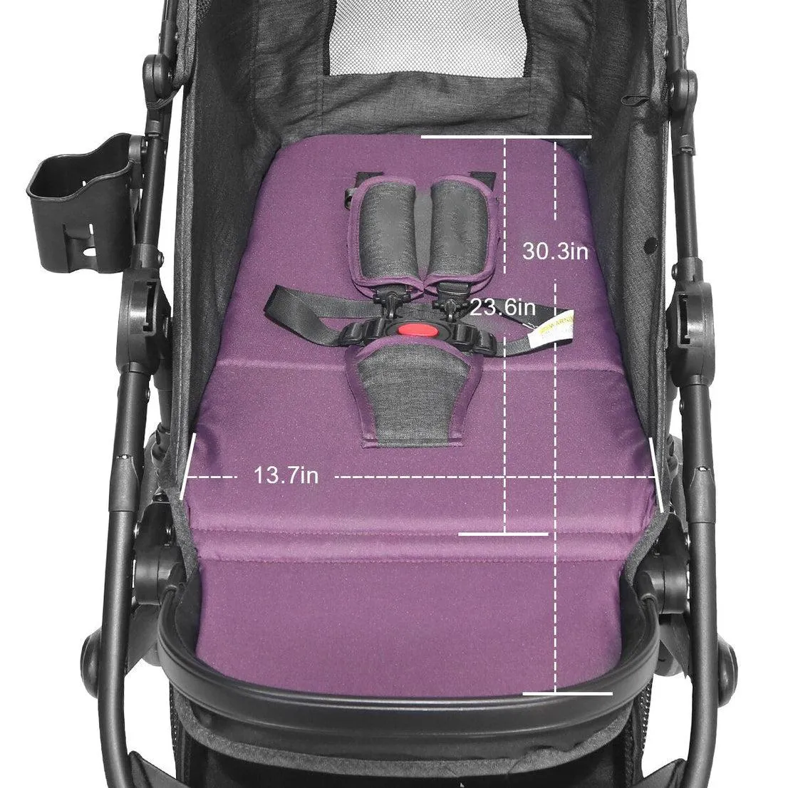 Foldable 2-in-1 Lightweight Pushchair Baby Stroller