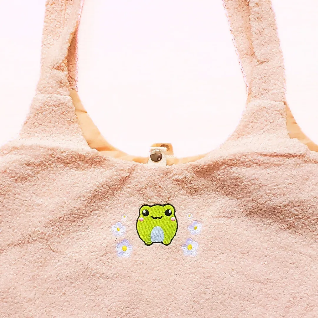 Frog Large Fluffy Tote