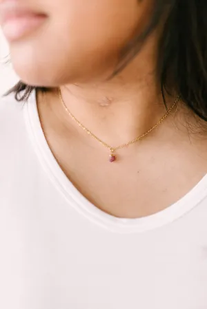 Garnet Nugget Necklace