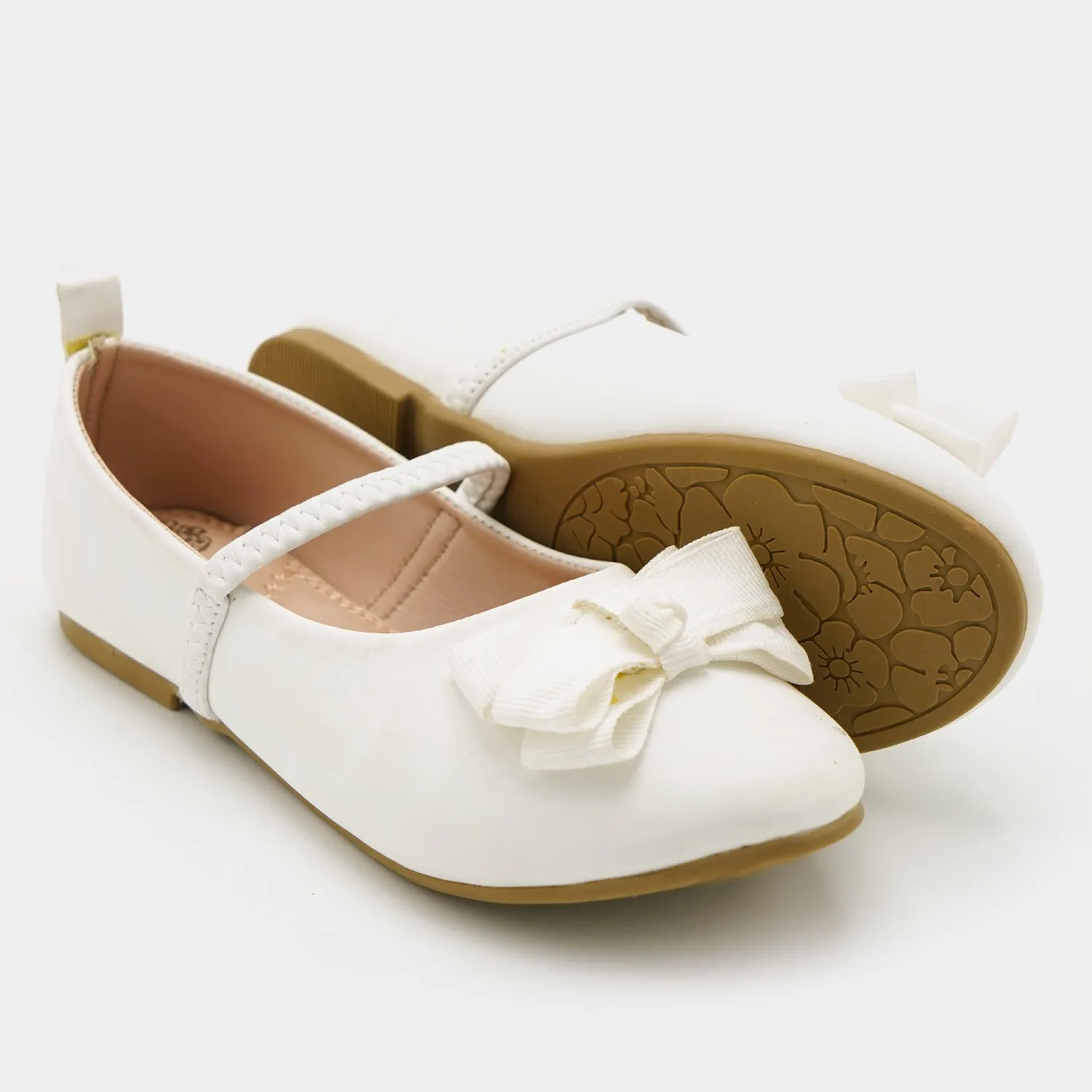 Girls Pumps 1252-White