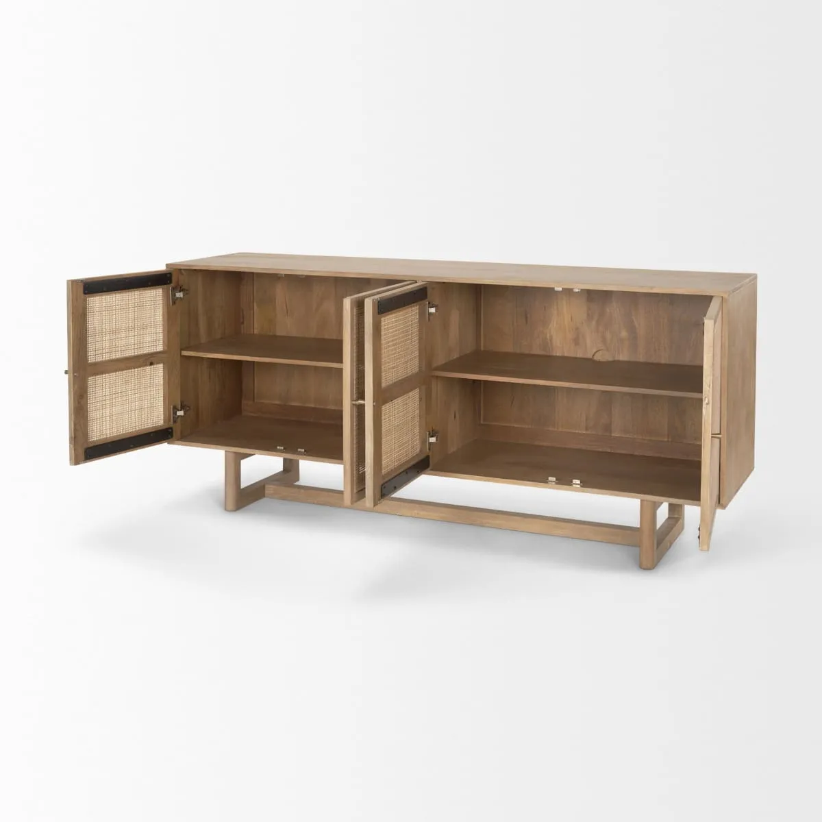 Grier Sideboard Light Brown Wood | Cane Accent