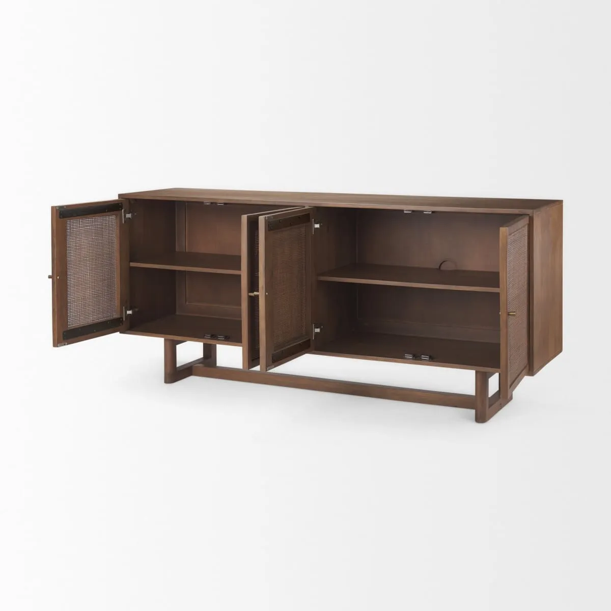 Grier Sideboard Medium Brown Wood | Cane Accent