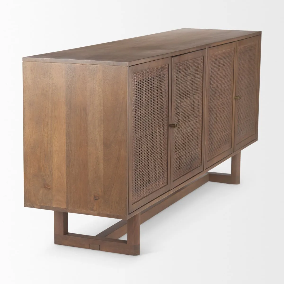 Grier Sideboard Medium Brown Wood | Cane Accent