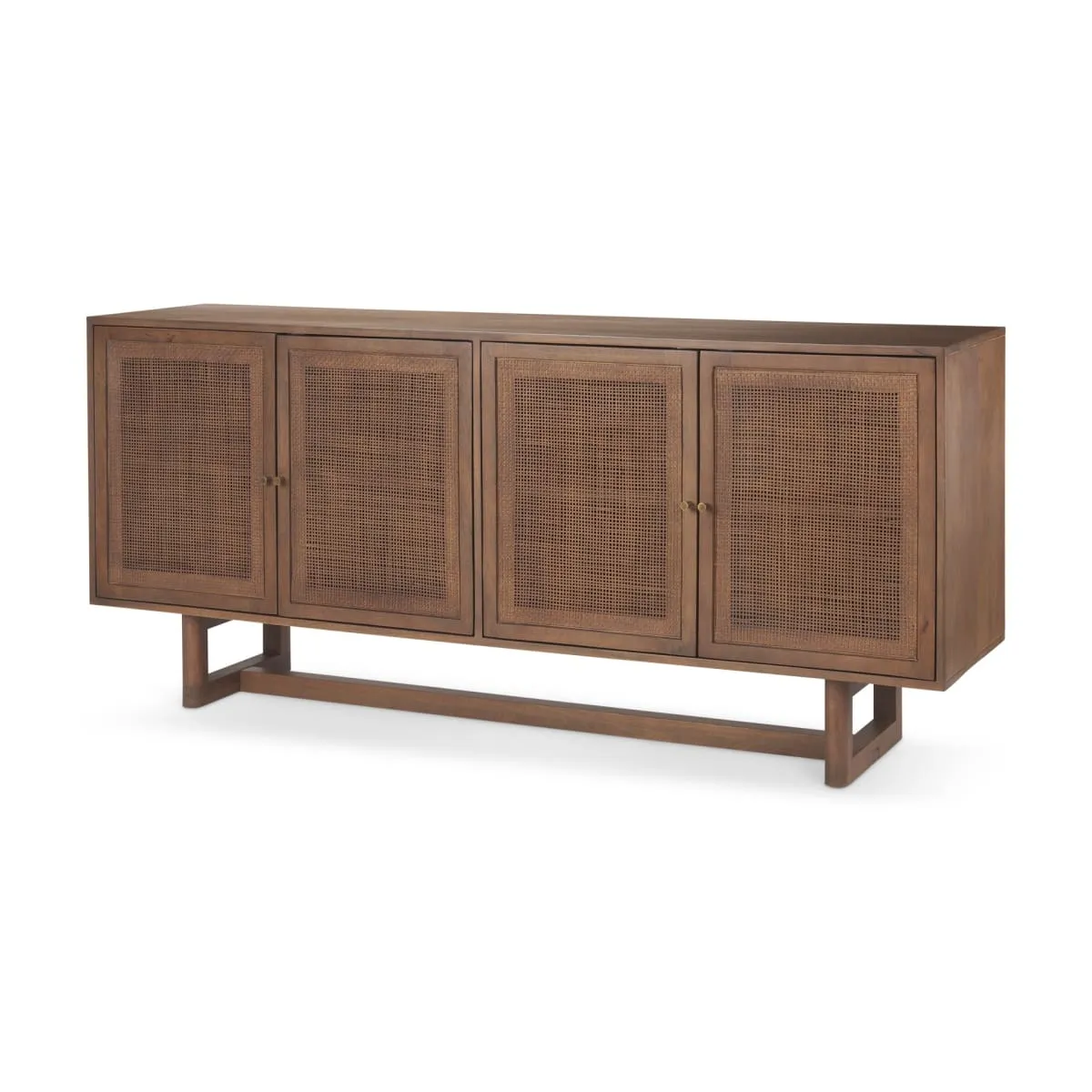 Grier Sideboard Medium Brown Wood | Cane Accent