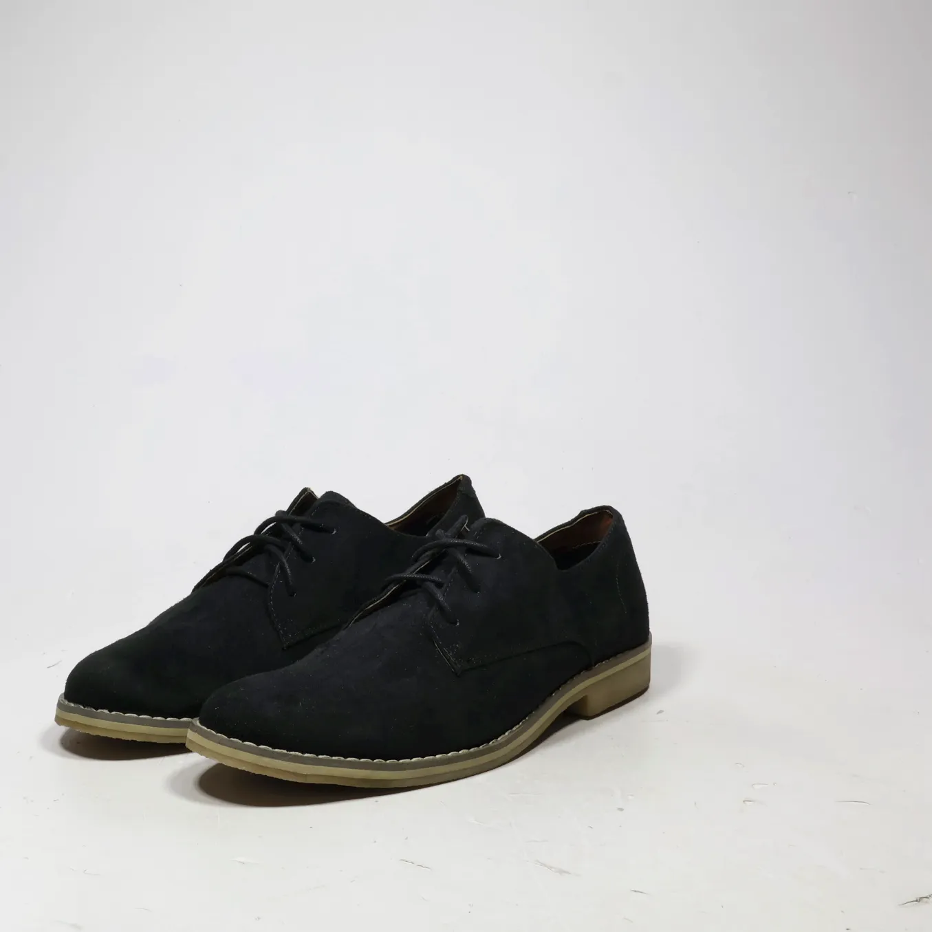 H&M Formal Lace Ups Suede Black Colour For Men