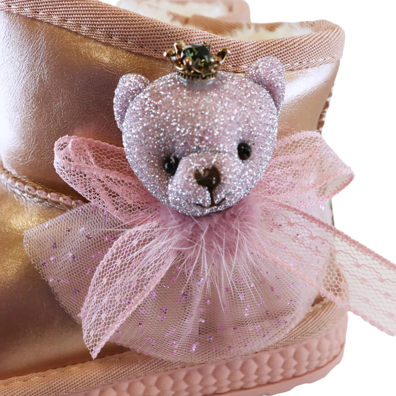 Handcrafted Princess Bear Boot - Pink