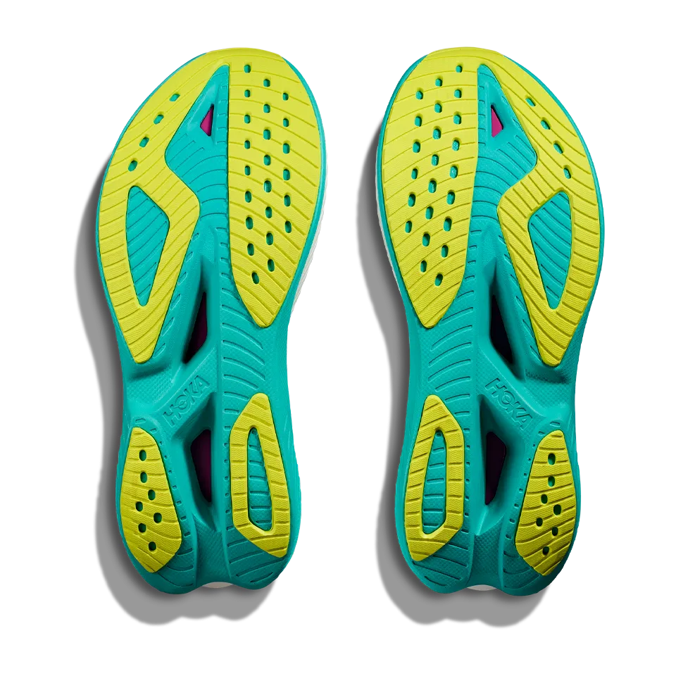 HOKA Women's Mach X 2 Frost/Electric Aqua