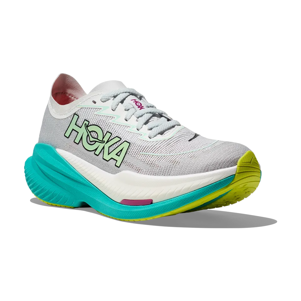 HOKA Women's Mach X 2 Frost/Electric Aqua