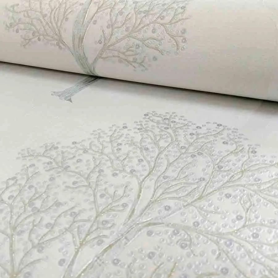 Holden Ornella Grey Tree Glitter Wallpaper - 35253