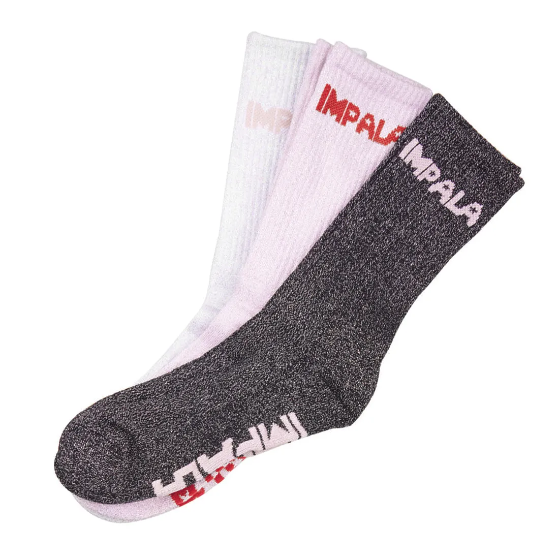 Impala Skate Crew Socks 3pk - Sparkle