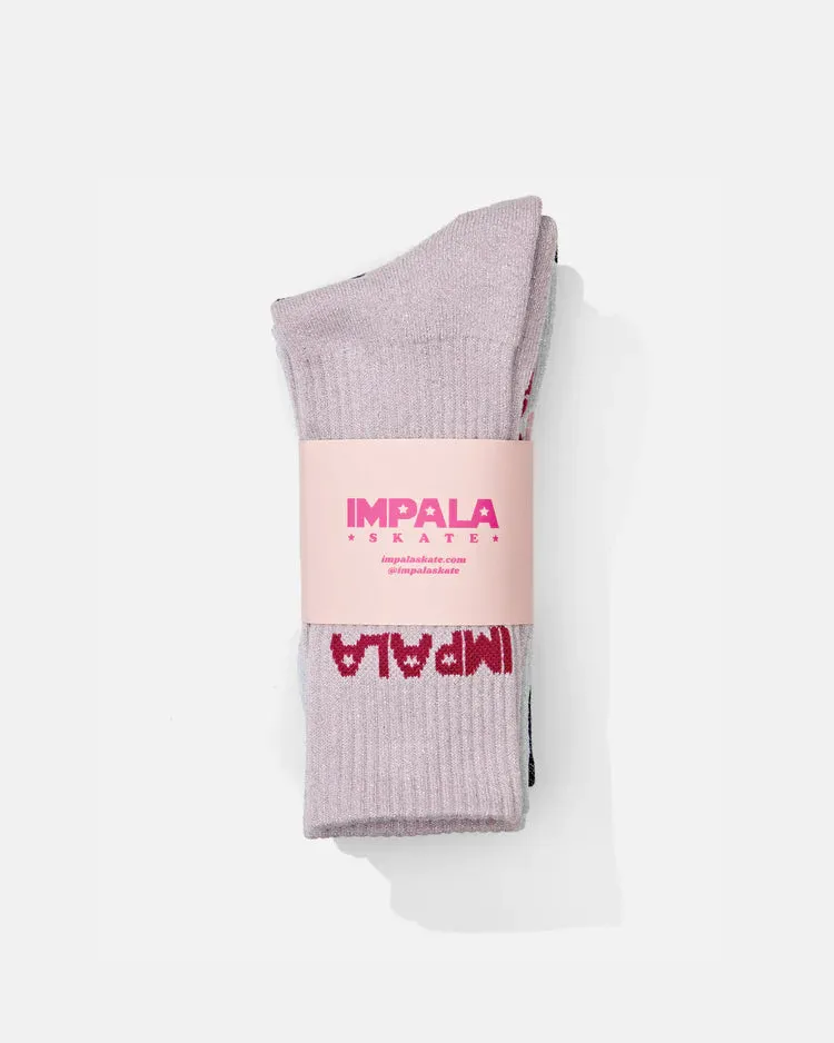 Impala Skate Socks 3 Pack - Sparkle