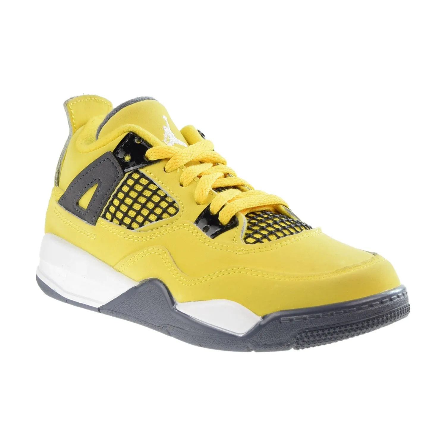 Jordan 4 Retro (PS) "Lightning" Little Kids' Shoes Tour Yellow-White-Blue