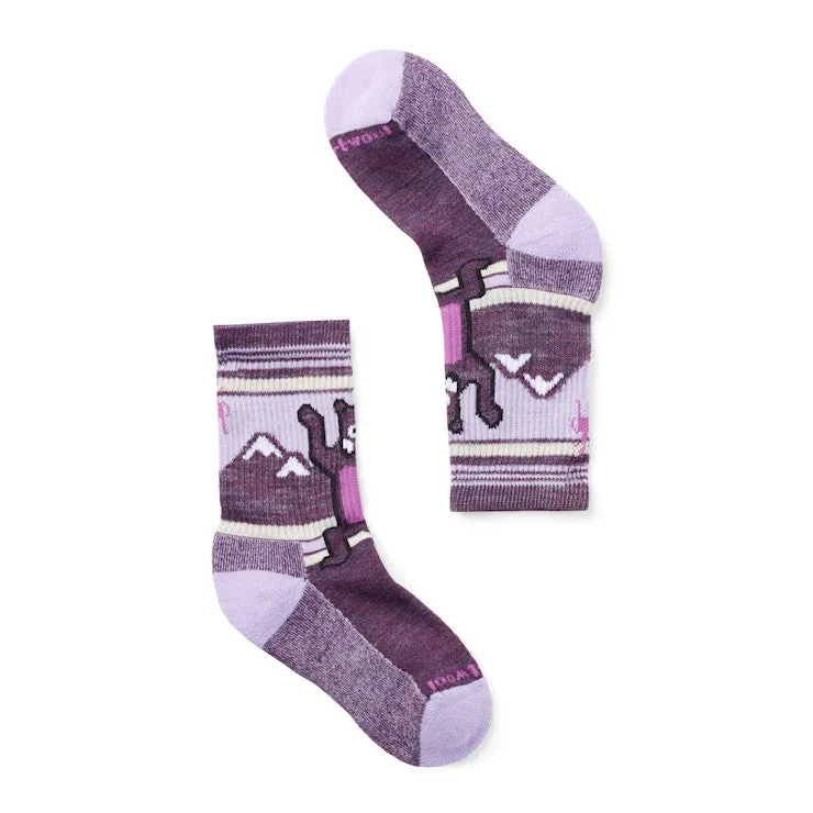 Kids' Hike Light Cushion Hiking Bear Crew Sock - Purple Iris