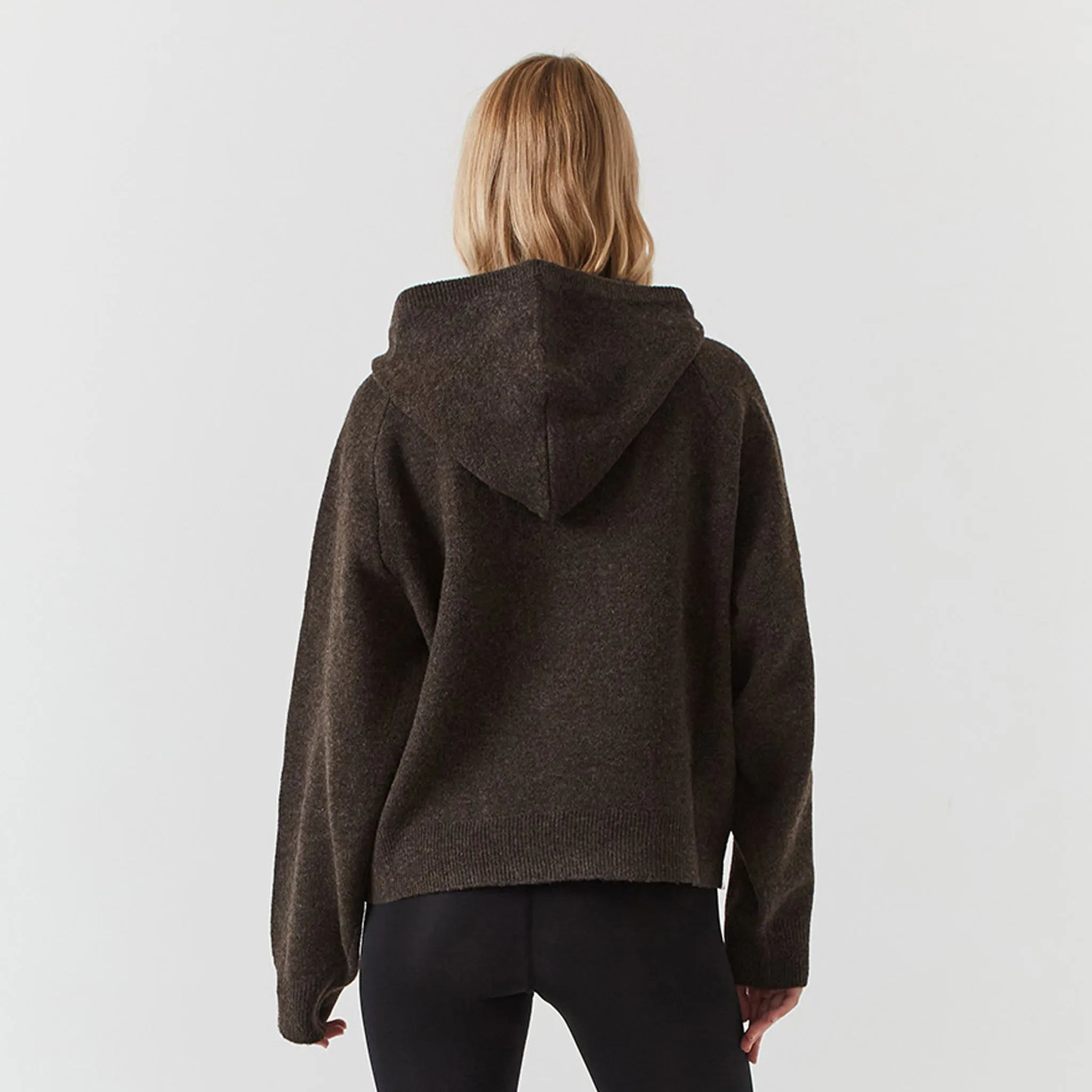 Knit CLSR Hoodie | Brown