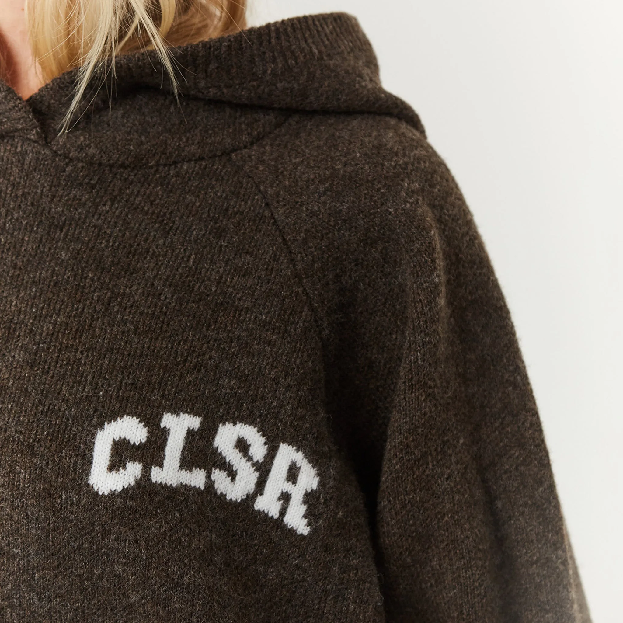 Knit CLSR Hoodie | Brown