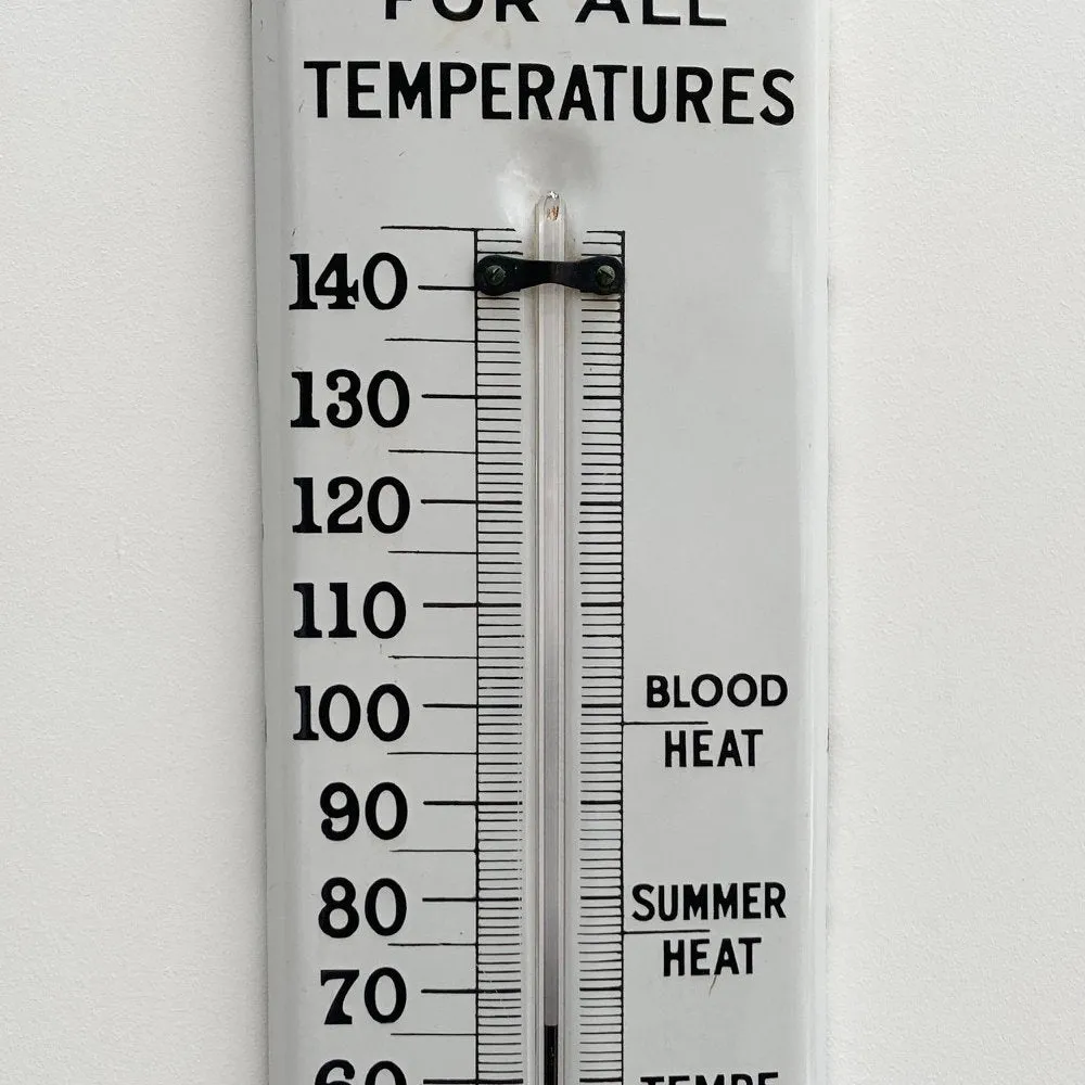 Large Stephens Ink Enamelled Advertising Wall Thermometer