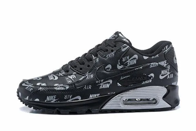 Latest Designs NA Max 90 Black Silver Sneakers