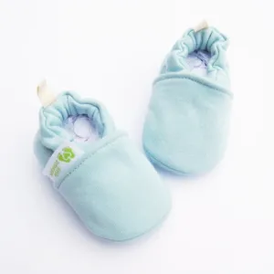 Little Pitterpat Blue Fleece All Fabric Soft Sole Shoes