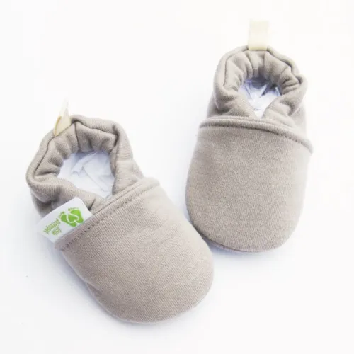 Little Pitterpat Light Shroom Fleece All Fabric Soft Sole Shoes