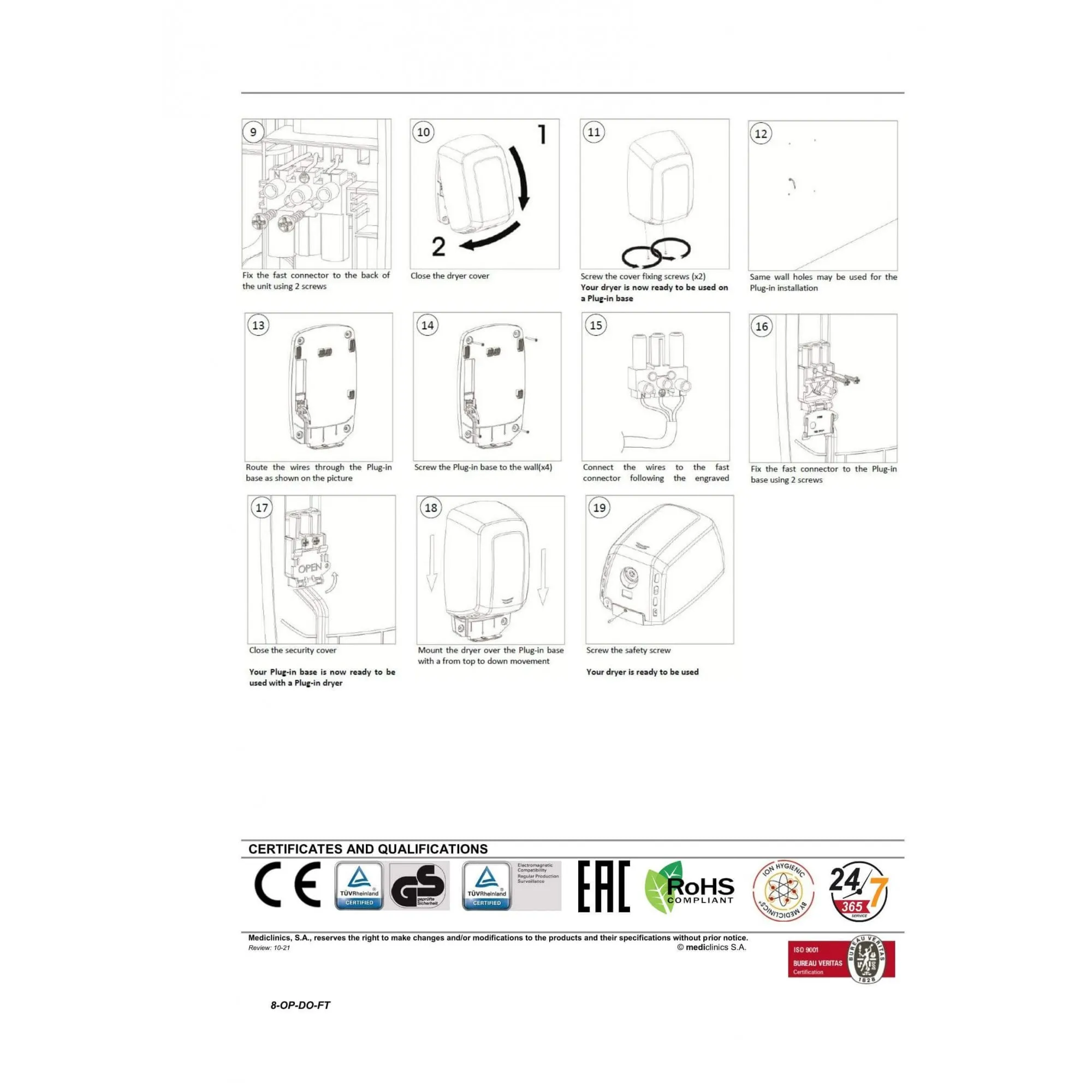 Machflow Plus Brushless Hand Dryer with HEPA filter & Ioniser M19A