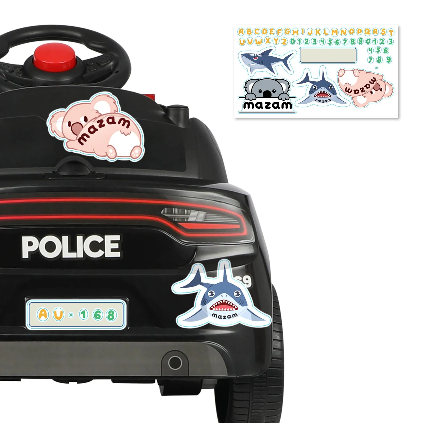 Mazam Kids Ride On Car Electric Toys Inspired Patrol Police Gift for Toddlers