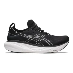 Men's Asics Gel-Nimbus 25, Black/Pure Silver, 11 2E Wide