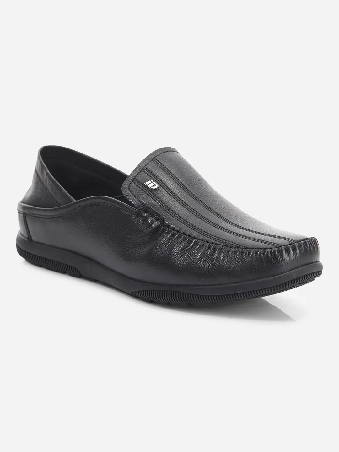 Men's Black Round Toe Casual Slip (ID1159)