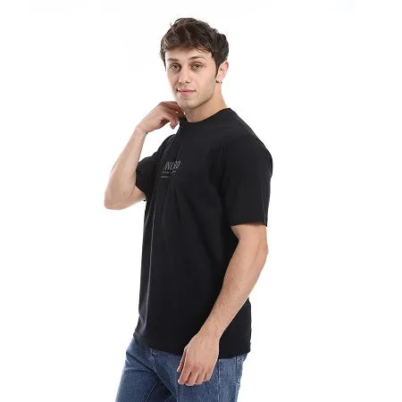 Men's Cotton T-Shirt - Classic and Comfortable Casual Tee - Black