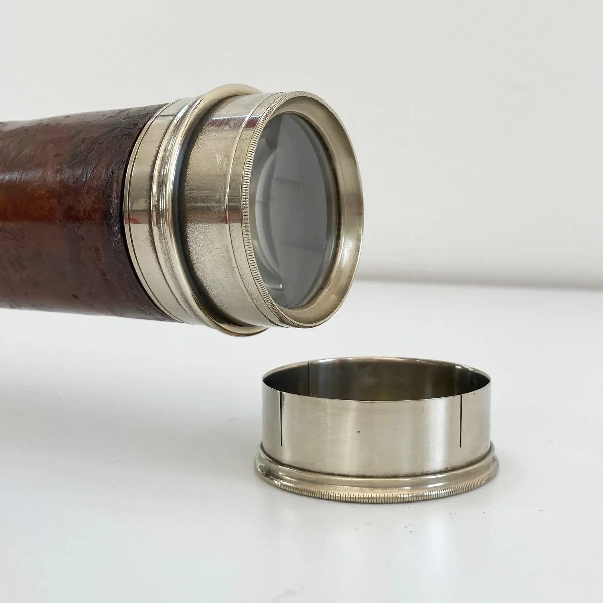 Mid Victorian Cased Single Draw Marine Telescope by Troughton & Simms London