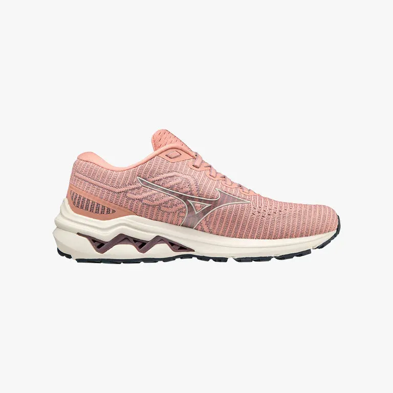 Mizuno Wave Inspire 18 Waveknit - Womens - Rosette/Snow White/Elderberry