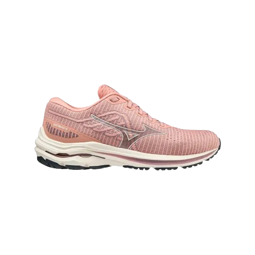 Mizuno Wave Inspire 18 Waveknit - Womens - Rosette/Snow White/Elderberry