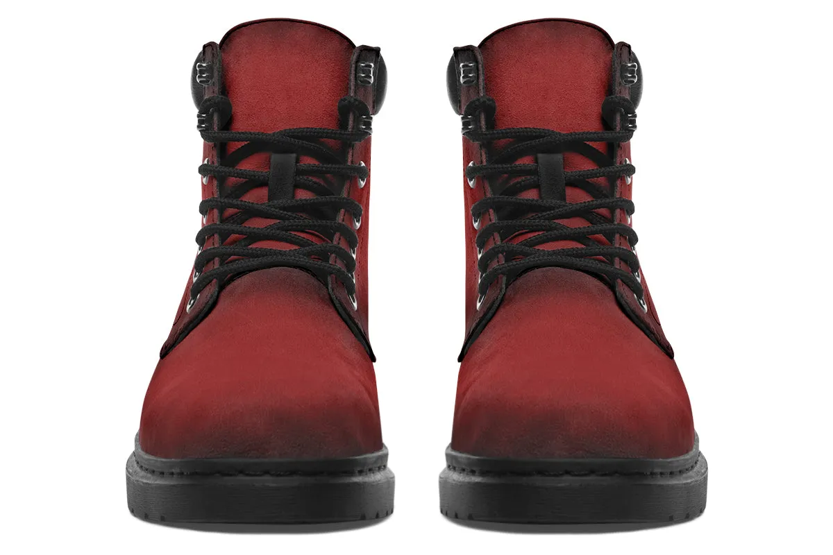 Mood: Blood Classic Boots - High Quality Micro-Suede Weatherproof Vegan Shoes with Stitched on Soles