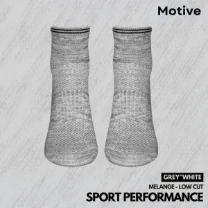 Motive Sock Sport Performance Melange Low Cut - White/Gray