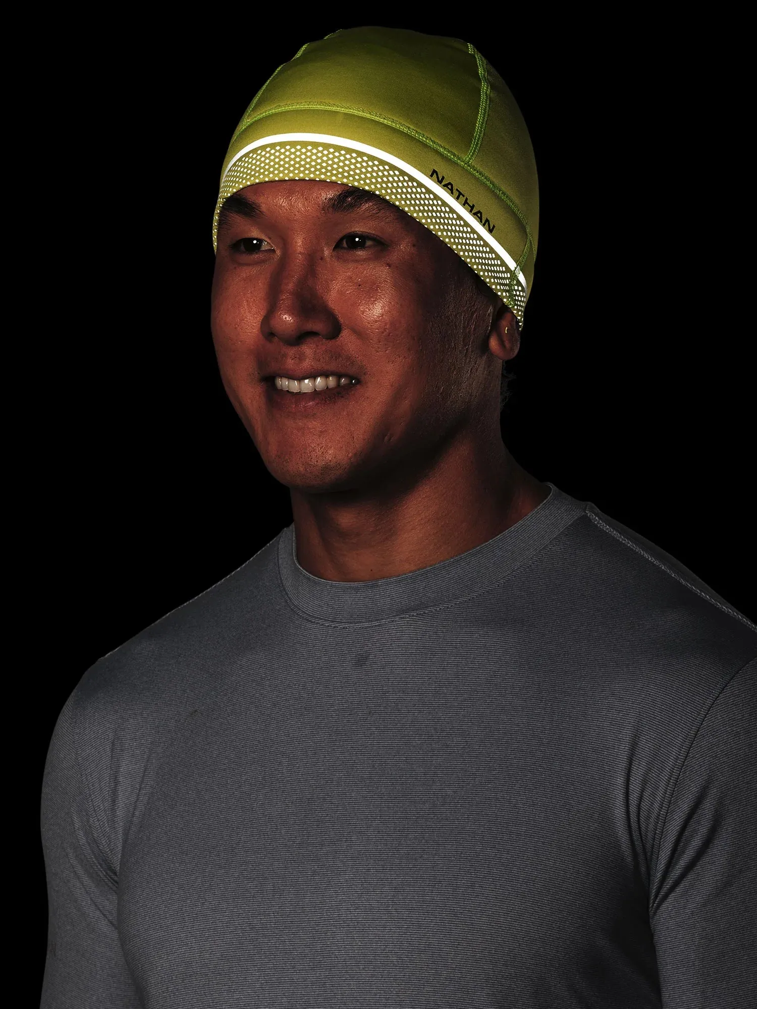 Nathan | HyperNight Reflective Beanie | Hi Vis Yellow/Geo Print