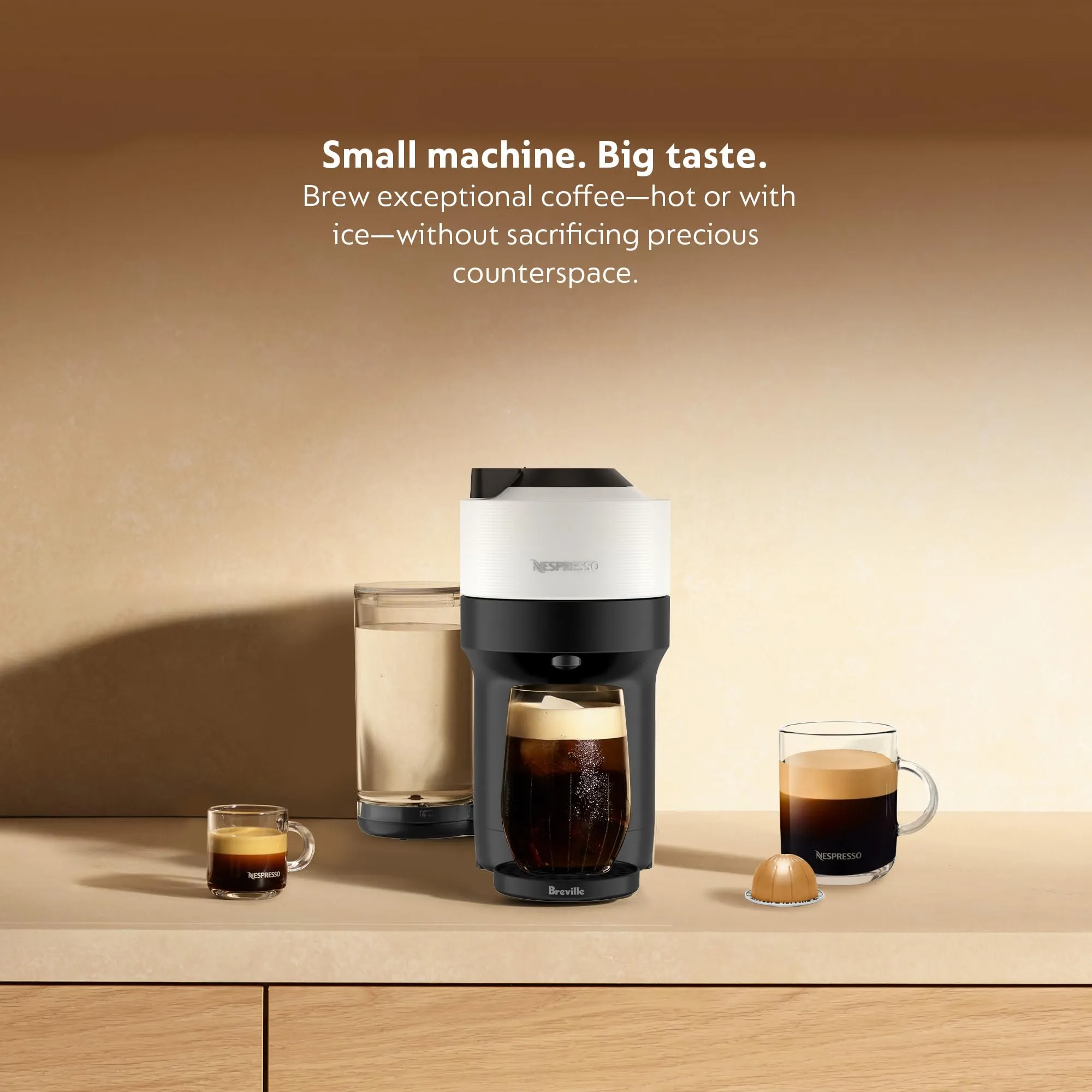 Nespresso Vertuo Pop  Coffee and Espresso Machine by Breville.