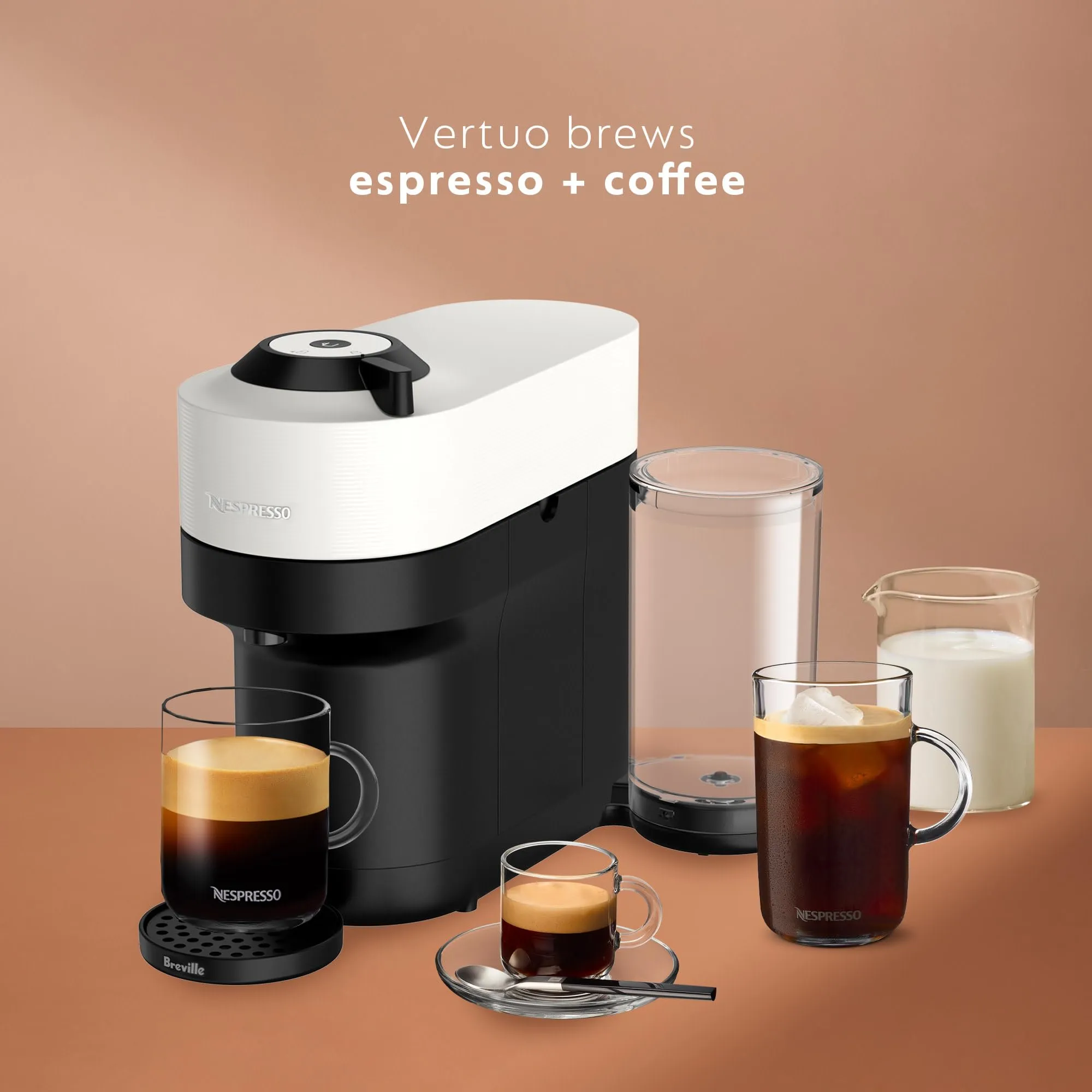 Nespresso Vertuo Pop  Coffee and Espresso Machine by Breville.