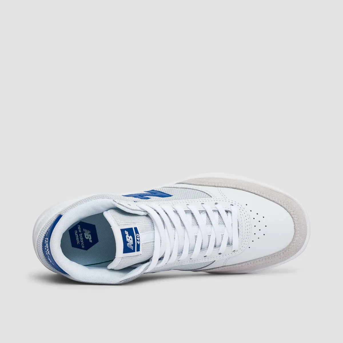 New Balance Numeric 440 High V1 Shoes - White/Royal